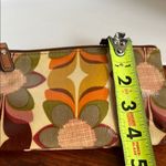 Fossil Cream and Green Cosmetic Bag Retro Floral Design Photo 5
