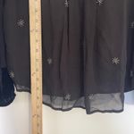 Velvet by Graham & Spencer Becky Beaded Velvet Georgette Black Sheer Blouse XS Photo 10