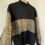 Bershka  Womens Woven Black Textured Sweater Size Large Photo 4