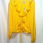 EXPRESS NWT  S Top Top Blouse Golden Yellow Cropped SEXY Photo 0