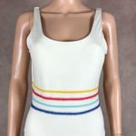 Dolce Vita Cream Kokomo Embroidered One Piece Swimsuit NEW MEDIUM Photo 5