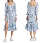 Love Shack Fancy ๐๐ Miri Midi Dress ~ Deep Cotton Candy 1000% Cotton Size P NWT Photo 5