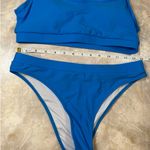 NWOT Bright Blue Scoop Neck Bikini Set – Medium | Sporty Two Photo 4