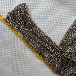 Alice + Olivia  Rei Silk Blend Shirt Mini Dress Womens Medium Black Yellow Gray Photo 5