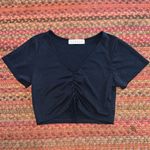 Stella Laguna Beach  BLACK RIBBED MODAL RUCHED TEE Photo 0