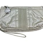 Kipling  Metallic Silver Gray Wristlet Wallet Zip Travel Wallet Bag Photo 0