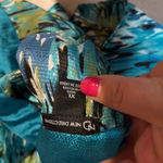 New Directions women’s Teal‎ and Black Patterned sleeveless blouse size XL Blue Photo 4