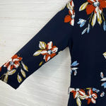 Leota Blue Santa Barbara Floral Perfect Wrap Dress NO BELT Size M Photo 8