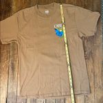 Obey  Brown Tee shirt with Blue Butterfly Graphic Photo 4