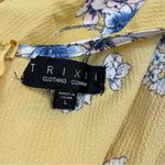 Trixxi Floral Geo Print Kimono Sleeve Surplice Neckline Wide Leg Romper Large Photo 9