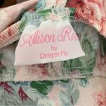 Vintage Allison Rose By Dragon Fly Cabbage Rose Lace Eyelet Romper size medium Pink Photo 7
