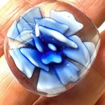 Blue flower cocktail ring Photo 0