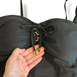 Bleu Rod Beattie Black One Piece Swimsuit Women’s Size 8 Ruched Lace Up Bust Photo 4