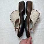 Dansko Khaki Tan Brown Leather And Canvas Thong Toe Slide Sandals 39 Photo 6