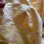 Pastel Yellow and Pink Jacquard Bustier Midi Dress With Pockets 🌿 XL Photo 8