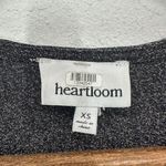 Heartloom Silver Drapey Wrap Blouse Shimmer Blouse Size XS Party Chic Photo 5