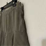 ZARA  green linen blend ruffle tiered midi skirt women’s size small Photo 5