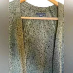 American Eagle Oversized Green Cardigan W/ Lace Up Detail On Sides Medium Chunky Photo 4