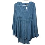 Torrid NWT Emma Dusty Blue Swiss Dot Babydoll Tunic Size 1X Photo 4