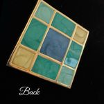 Vintage Women’s Gold Tone Enamel Pendant Coastal Blue Retro Chic Snake Chain 24” Photo 3