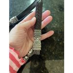 Brighton  Belt Womens M 30 Brown Black Leather  Reversible‎ Silver Southwestern Photo 3