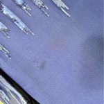 Frederika May Royal Blue Sequined Silk Long Sleeve Blouse Photo 7