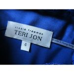 NWT Rickie Freeman for Teri Jon Royal Blue Ruched Off Shoulder Lace Neck Dress 4 Photo 5