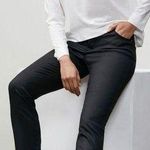 ✨ Lafayettee 148 Waxed Denim Thompson Jeans Slim Straight Leg Black Jean Size 0 Photo 0