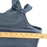 Athleta  Max out Tank Top Blue Striped Womens XS Side Tie Workout‎ Activewear Photo 11