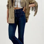 Free People We The Free Jayde Crop Flare Dark Blue Jeans NWT Photo 0