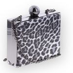 new RoccoBarocco ❤︎ Animal Print Minaudière Box Bag ❤︎ Drop In Chain Handle ❤︎ Photo 14