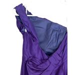 Vintage 1980s Watters Watters Formal Dress Women Size 6 Silk Purple One Shoulder Photo 8