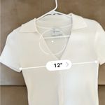 Pink Rose White short sleeve V Neck sweater Photo 5