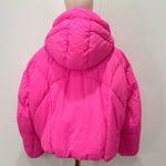 ZARA  Volume Puffer Jacket Small Hot Pink Cropped Quilted Hooded Ski Barbie Chic Photo 6