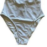 ANDIE  THE PALOMA RIB White One Piece Adjustable Straps Padded  Suit SZ L #1437 Photo 4