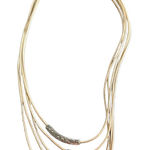 Lia Sophia  Corded Tiered Silver Necklace Lobster Clasp Boho Festival Office Photo 0