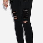 EXPRESS Ripped High-Waisted Black Jeans Photo 0