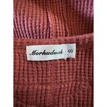 Morhuduck Heavy Waffle Knit Thermal Long Sleeve Thumb Holes Top Shirt Woman’s S Red Photo 6