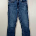 Mother Jeans The Insider Crop Step Fray in Girl Crush Blue Denim Womens 25 Photo 1