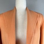 Tesori Womens Sweater Jacket Blazer Cardigan Size S Mellon Orange Wool Cashmere Photo 1