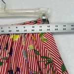Calvin Klein Floral Stripe Handkerchief Hem Skirt Flowy Red Yellow S Photo 7