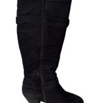 Rialto  Cassie Brown Faux Sherpa Lined Tall Riding Boots Buckles Zippers Size 7.5 Photo 7