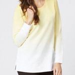 Denim & Co French Terry Dip Dye Long-Sleeve Tunic A346977 QVC Large Sun Yellow Photo 0