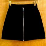 H&M  grunge black suede mini skater skirt woman’s size 4 Photo 0