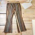 Judy Blue  EUC Women's Plus Brown Vertical Striped Flare Jeans Boho Retro 20W Photo 12
