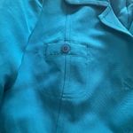 Talbots  Collection Linen Silk Blue Lightweight Blazer Jacket Pockets Womens Sz 8 Photo 4