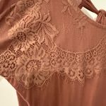 Daytrip  Slub Boho Top Lace Detail, Open Twist-Back Y2K Photo 2
