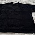 NWT Il Canto Black Velvet Ribbed high neck long sleeve blouse, size 2XL plus Photo 5