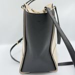 Kate Spade  Laurel Way Hadlee Crossbody Satchel Bag Purse Beige Black Leather‎ Photo 4