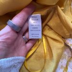 Mable Floral Print Top Ruffle Neckline Casual Blouse Yellow Medium Yellow Photo 7